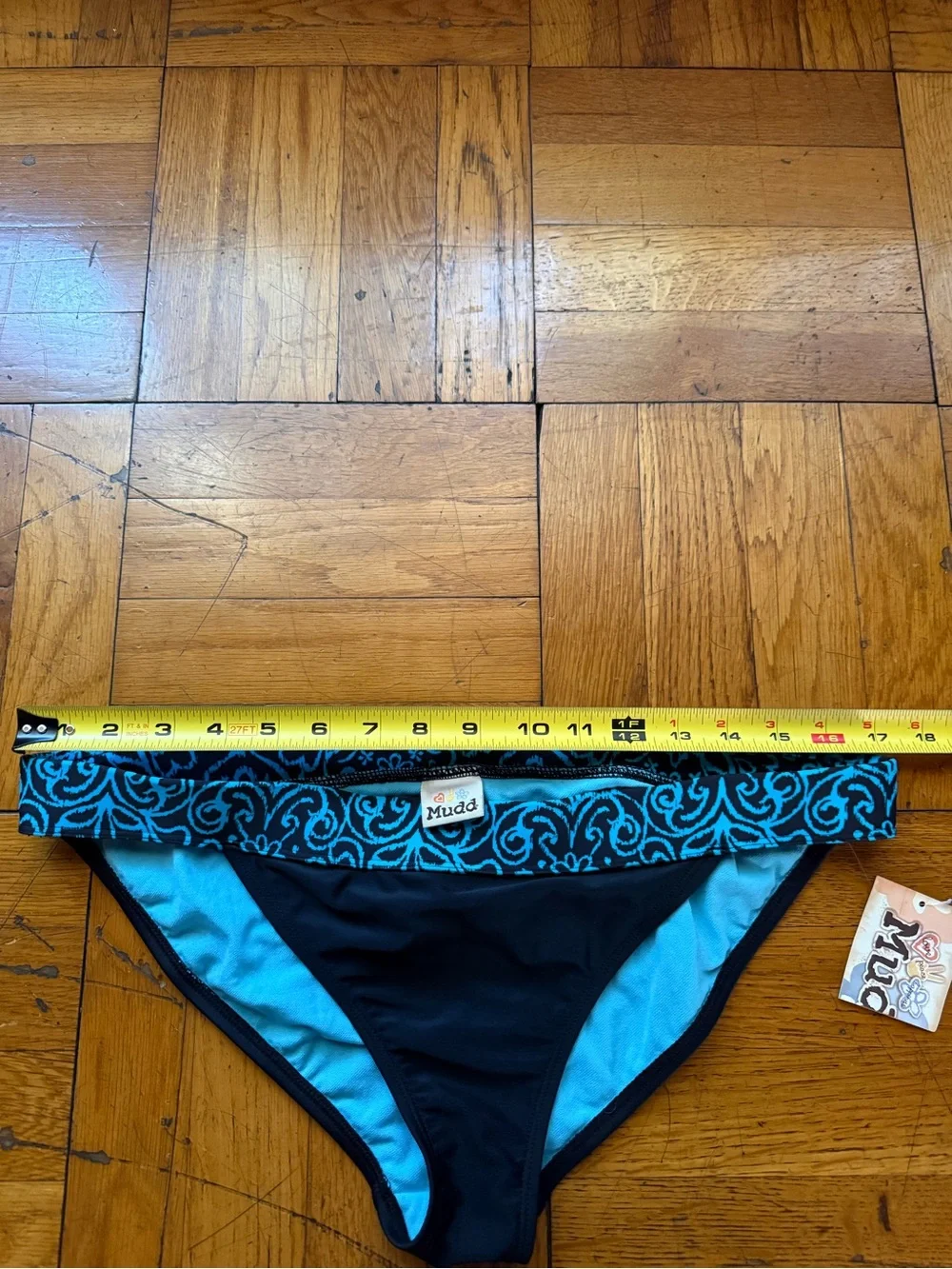 Y2K Mudd Women’s Black & Teal Bikini Bottom